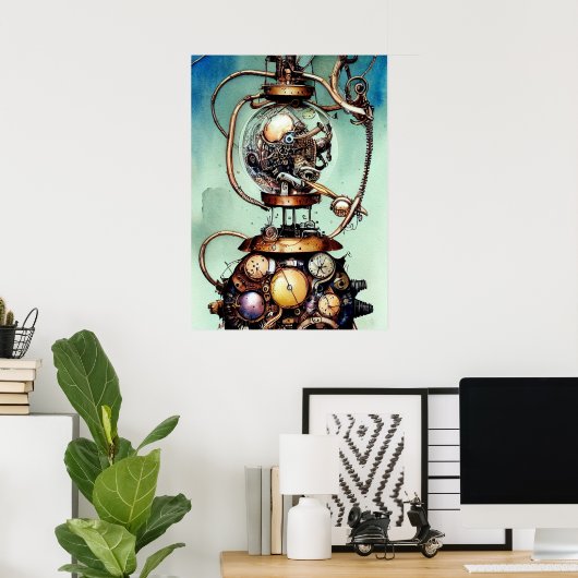 Poster Art Steampunk (Bureau à domicile)