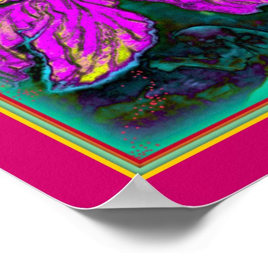 Poster ART SUR CANVAS. "Hibiscus Hovering" (Coin)