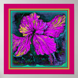 Poster ART SUR CANVAS. "Hibiscus Hovering"