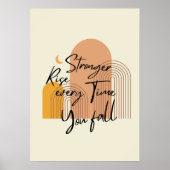 Poster Art textuel moderne boho inspirant (Devant)