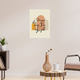 Poster Art textuel moderne boho inspirant