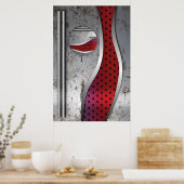 Poster Art texturé en métal 3D (Cuisine)