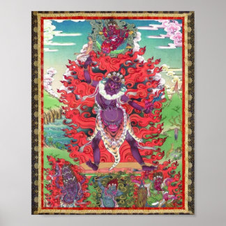 Poster Art tibétain Thangka Ekajati