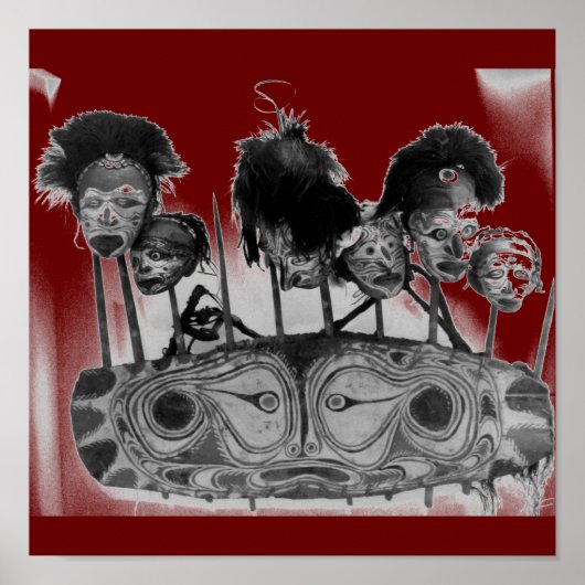 Poster Art tribal #2 B+W (Devant)