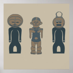 Poster Art tribal abstrait moderne