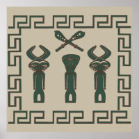Art tribal africain abstrait contemporain de visag