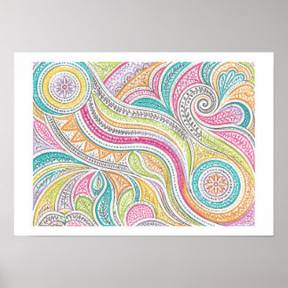 Poster Art tribal doodle