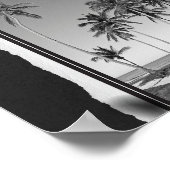 Poster Art tropical noir et blanc Imprimable (Coin)