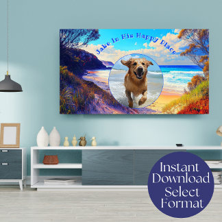 Poster Art TV numérique personnalisé pour endroit heureux