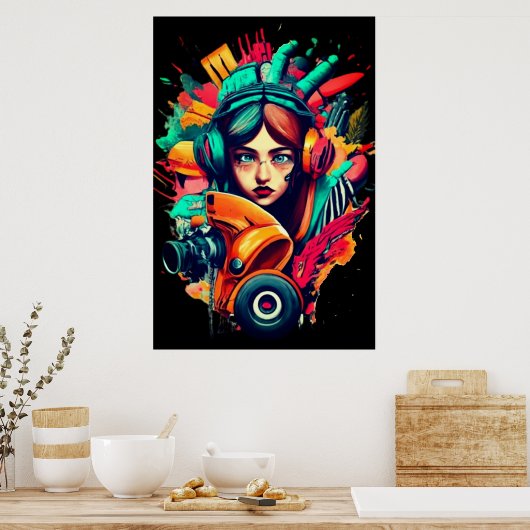 Poster art urbain (Cuisine)