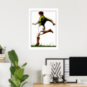 Poster Art vectoriel de football rétro (Bureau à domicile)