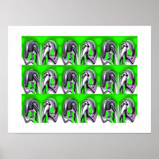 Poster Art vert chanceux (Devant)