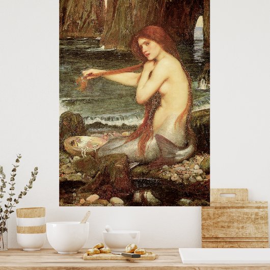 Poster Art Victorien Haute Résolution Imprimer "Sirène" (Cuisine)