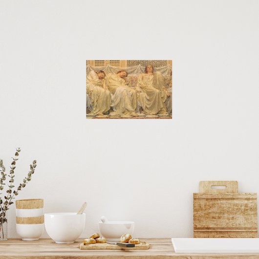 Poster Art victorien, Rêveurs par Albert Joseph Moore (Cuisine)