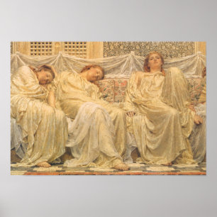 Poster Art victorien, Rêveurs par Albert Joseph Moore