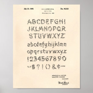 Poster Art vieux Peper de brevet de la police 1935