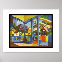 Poster Art Vintage Août Macke Terrasse