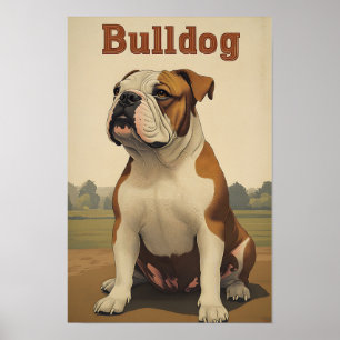 Poster Art Vintage Bulldog