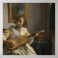 Art vintage célèbre Jan verMeer peinture hollandai