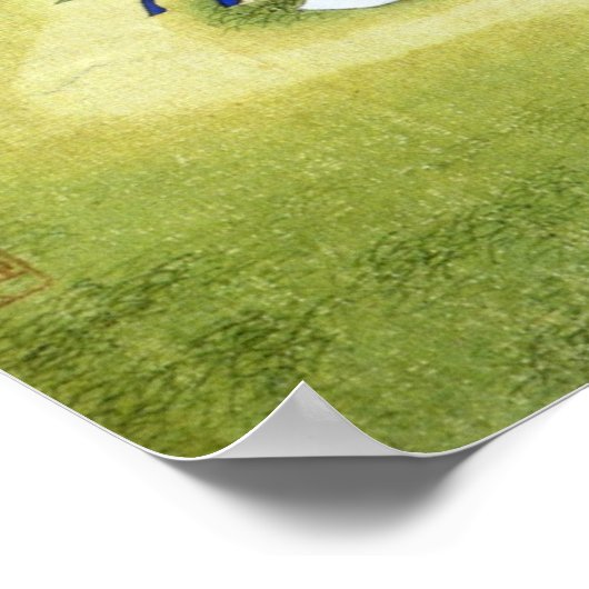 Poster Art vintage chinois ancien (Coin)