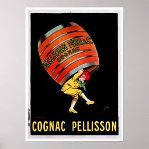 Poster Art vintage d'annonce de boissons de vin de