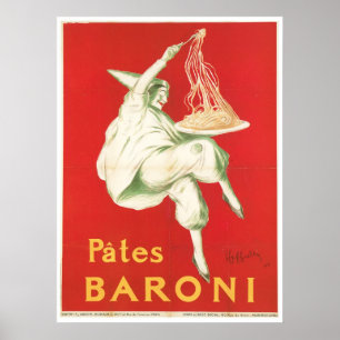 Poster Art vintage d'annonce de nourriture de Baroni de