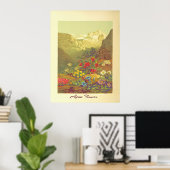 Poster Art vintage des fleurs alpines (Bureau à domicile)
