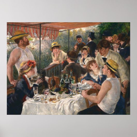 Poster Art vintage d'une partie en bateau impressionniste (Devant)