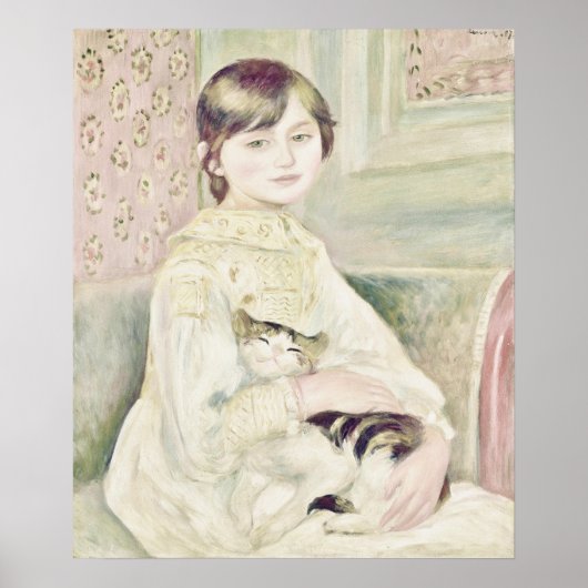 Poster Art vintage "Enfant avec chat" de Renoir (Devant)