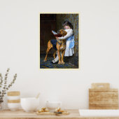 Poster Art vintage Enseignement Obligatoire Par Briton Ri (Cuisine)