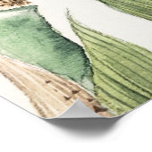 Poster Art Vintage feuille de bambou (Coin)