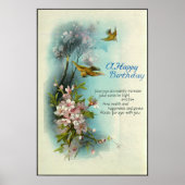 Poster Art vintage Fleur d'anniversaire 1920 (Devant)