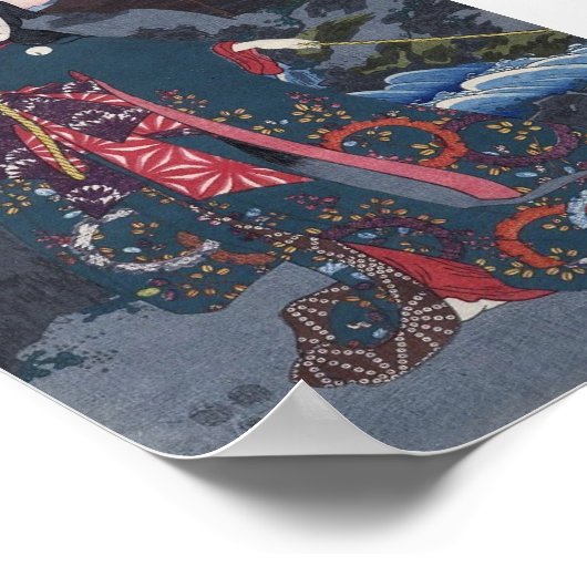 Poster Art vintage japonais ancien (Coin)