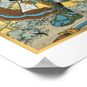 Poster Art vintage japonais Samurai Guerrier avec épée (Coin)