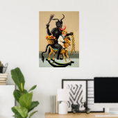 Poster Art vintage Krampus (Bureau à domicile)