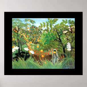 Poster Art Vintage Laval Mayenne Paysage exotique