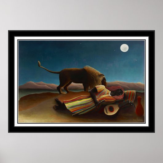 Poster Art Vintage Le Tzigane couché 1897 (Devant)