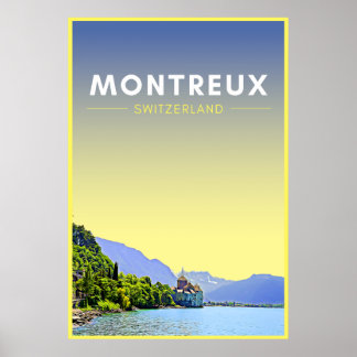 Poster Art vintage Montreux Suisse
