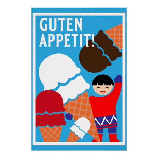 Poster Art vintage rétro de glace (Devant)