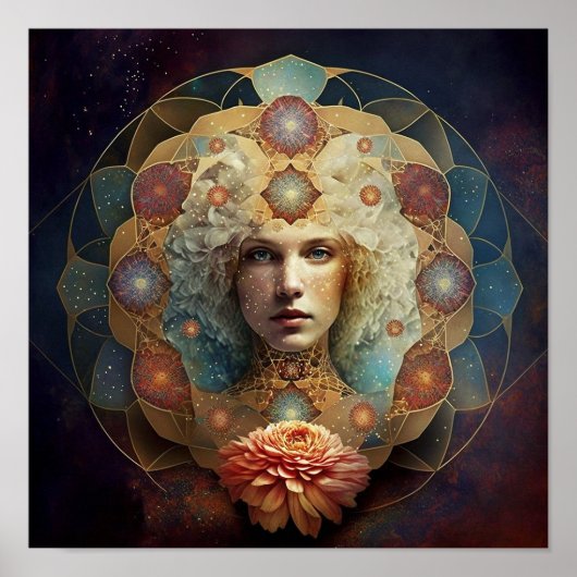 Poster Art Visionnaire Mandala Vivant (Devant)