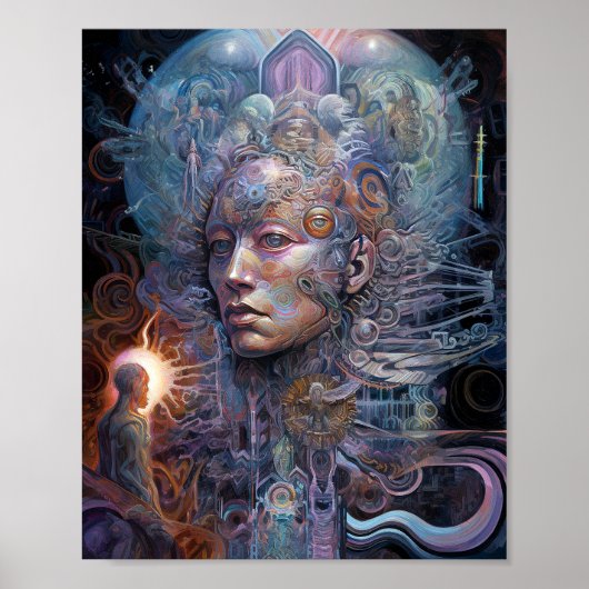 Poster Art Visionnaire Surreal Man (Devant)