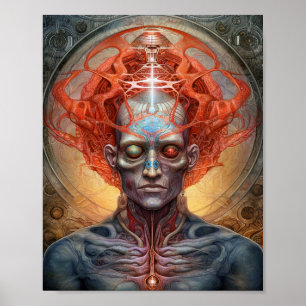 Poster Art Visionnaire Surreal Man