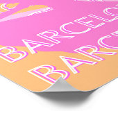 Poster Art Voyage de Barcelone, Espagne Art Voyage, Orang (Coin)