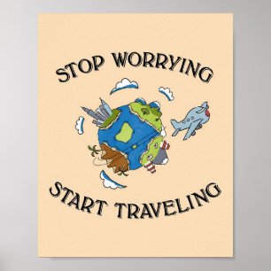 Poster Art Voyager Voyager dans le monde