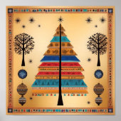 Poster Art Warli Arbre de Noël (Devant)