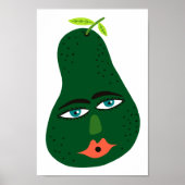 Poster Art Whimsical Avocado (Devant)