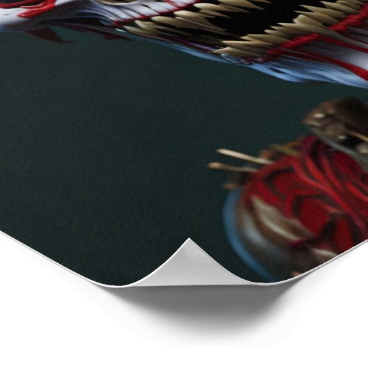 Poster Art zombie généré par IA (Coin)