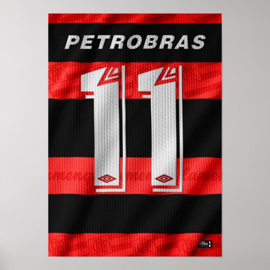 Poster Arte Camisa Flamengo (Romário) 1996 (Devant)