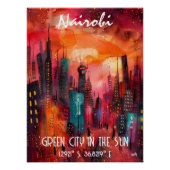 Poster Arte Contemporáneo Nairobi: Ciudad Verde al Sol (Devant)