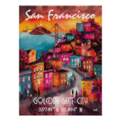 Poster Arte Contemporáneo Vibrante de San Francisco (Devant)